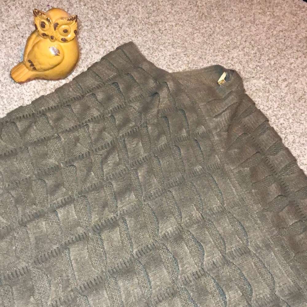 Taupe Knit Poncho